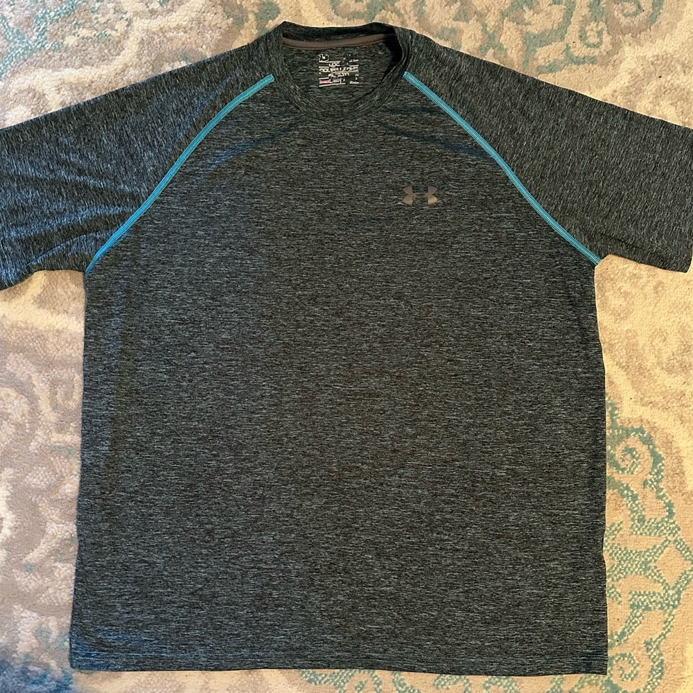 Men's Under Armor HeatGear Heather Blue/Grey Shirt